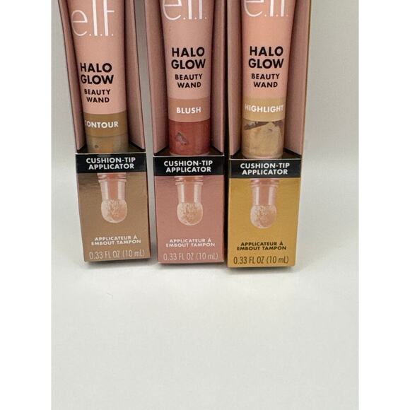 Elf Cosmetics Halo Glow Cushion Tip App. Contour Highlighter & Blush Trio BNIB - Picture 4 of 6